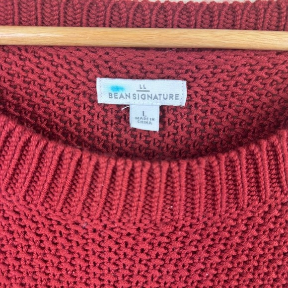 LL Bean Signature Womens 100% Merino Wool Waffle Knit Tunic Sweater Large - Picture 3 of 6